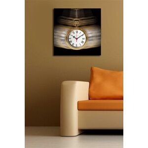 Imagine Ceas de perete, 4545CSMOR-4, PÂNZĂ DIN PIELE ÎNTOARSĂ, Dimensiune: 45 x 45 cm, Multicolor