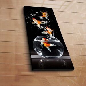 Imagine Tablou decorativ, 3070C-46, PÂNZĂ DIN PIELE ÎNTOARSĂ, 30 x 70 cm, Multicolor