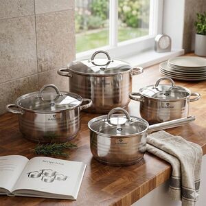 Imagine Set de gatit 8 piese, , Blaumann, Gourmet, inox, argintiu