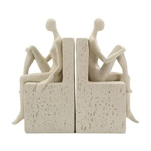Imagine Set 2 suporturi pentru carti Stons Book , Mauro Ferretti, 24x10x20.5 cm, polirasina, crem