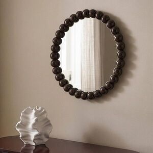 Imagine Oglinda decorativa Siva, Homla, 50x50 cm, plastic/MDF/sticla, maro