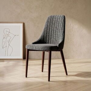 Imagine Scaun Arvello, Homla, 46.5x58x88 cm, metal/poliester, gri/maro