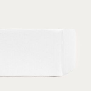 Imagine Cearceaf de pat cu elastic Zena, Homla, 200x200 cm, bumbac jersey, alb