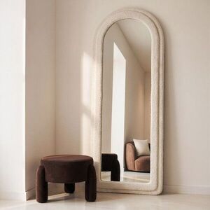 Imagine Oglinda decorativa Zelo, Homla, 60x4.5x160 cm, MDF/sticla, alb