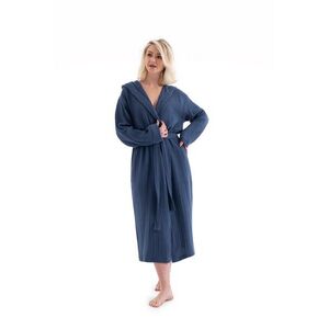 Imagine Halat de baie unisex, L'essentiel Maison, Muslin, Albastru navy