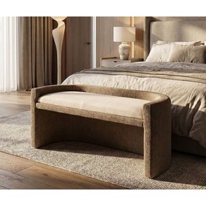 Imagine Bancheta, Mauro Ferretti, Nordic Style, 124x51x53 cm, poliester/MDF, maro