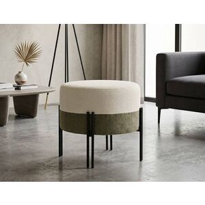 Imagine Taburet, Mauro Ferretti, Modern Two-Tone, 49x42 cm, poliester/MDF, crem/gri