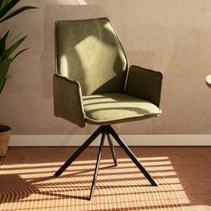 Imagine Scaun rotativ Lugro, Homla, 60x56x82 cm, metal/poliester, verde