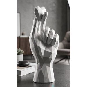 Imagine Statueta / figurina decorativa, Mauro Ferretti, Hand With Crossed Fingers, 9x5.8x22.1 cm, polirasina, alb