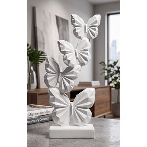 Imagine Statueta / figurina decorativa, Mauro Ferretti, Butterfly, 12x6x26 cm, polirasina, alb