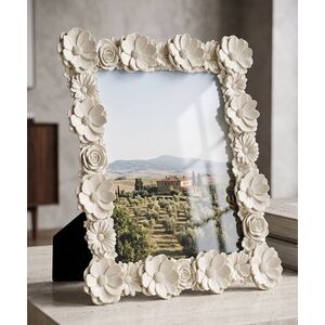 Imagine Rama foto, Mauro Ferretti, Embossed Flowers, 20x25 cm, polirasina, crem