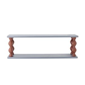 Imagine Raft de perete, Bloomingville, Bibiola, 80x20x26 cm, MDF/lemn de brad, albastru
