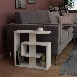 Imagine Masuta pentru living, Homitis, Saly - White, 20x55x57 cm