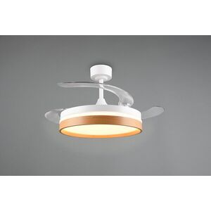 Imagine Plafoniera cu ventilator Volda, RL, 38x30.5 cm, 30W, 1x SMD, plastic/metal, alb/natur