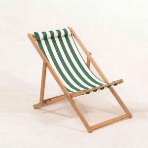 Imagine Sezlong de gradina, Hanah Home, Myn04, 59x90x44 cm, Lemn de carpen, Verde/Alb