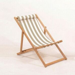 Imagine Sezlong de gradina, Hanah Home, Myn04, 59x90x44 cm, Lemn de carpen, Maro/Alb