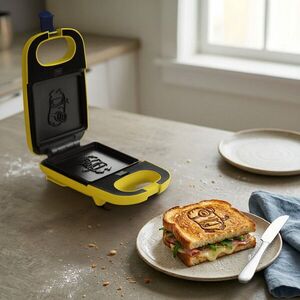 Imagine Sandwich maker Berlinger, Minions Collection, 600W, 14.5x25x9 cm, aluminiu/plastic, galben