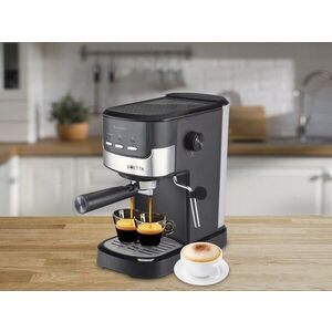 Imagine Espressor 2 in 1 Beper, 17x39.5x31 cm, inox, negru