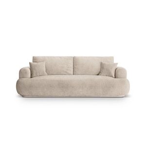 Imagine Canapea extensibila 3 locuri, Ella-193, Micadoni Home, 253x108x94 cm, tesatura structurata chenille, bej sand