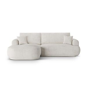 Imagine Coltar extensibil stanga 5 locuri, modular, cu lada depozitare, Ella, Micadoni Home, 271x174x94 cm, tesatura boucle, bej deschis