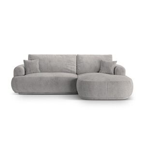 Imagine Coltar extensibil dreapta 5 locuri, modular, cu lada depozitare, Ella, Micadoni Home, 271x174x94 cm, tesatura structurata chenille, bej inchis