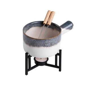 Imagine Set fondue Lambi, Homla, 500 ml, inox/ceramica/metal, multicolor