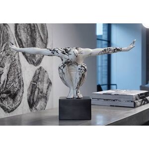 Imagine Statueta / figurina decorativa, Mauro Ferretti, Gymnast Sculpture, 50x16x34 cm, polirasina, alb/negru