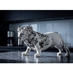 Imagine Statueta / figurina decorativa, Mauro Ferretti, Bulldog Dog, 38x18.5x21 cm, polirasina, alb/negru