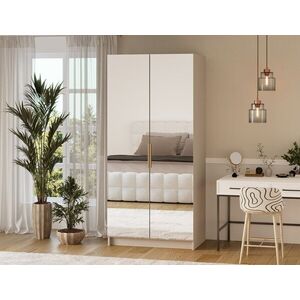 Imagine Dulap pentru haine cu oglinda ELTAP, KM2-SZA100, Mirtillo, 100x60x216 cm, PAL laminat, casmir