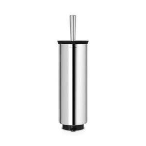 Imagine Perie de toaleta cu suport, Brabantia, Profile Brilliant Steel, 12.5x11.5x43 cm, otel, argintiu