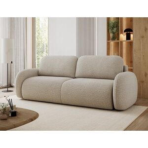 Imagine Canapea extensibila 3 locuri ELTAP, Avuela, 250x105x94 cm, lemn/tesatura boucle, bej