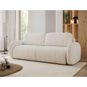 Imagine Canapea extensibila 3 locuri ELTAP, Avuela, 250x105x94 cm, lemn/tesatura chenille, alb murdar