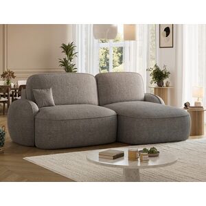 Imagine Coltar extensibil dreapta 3 locuri ELTAP, Tesalia, 240x150x93 cm, lemn/tesatura boucle, gri