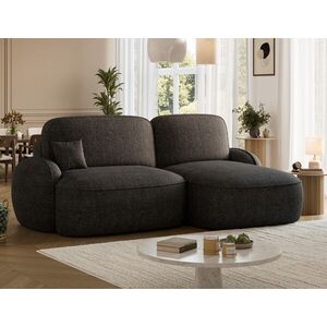 Imagine Coltar extensibil dreapta 3 locuri ELTAP, Tesalia, 240x150x93 cm, lemn/tesatura boucle, gri inchis