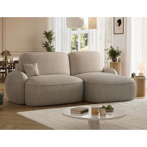 Imagine Coltar extensibil dreapta 3 locuri ELTAP, Tesalia, 240x150x93 cm, lemn/tesatura boucle, bej inchis