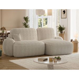 Imagine Coltar extensibil dreapta 3 locuri ELTAP, Tesalia, 240x150x93 cm, lemn/catifea din poliester, bej deschis
