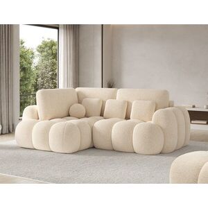 Imagine Coltar extensibil stanga 3 locuri ELTAP, Cozion, 267x165x105 cm, lemn/tesatura chenille, bej deschis
