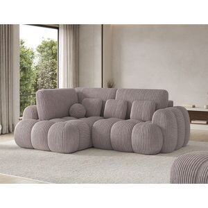 Imagine Coltar extensibil stanga 3 locuri ELTAP, Cozion, 267x165x105 cm, lemn/catifea din poliester, gri