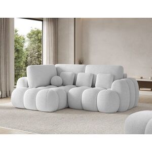 Imagine Coltar extensibil stanga 3 locuri ELTAP, Cozion, 267x165x105 cm, lemn/tesatura boucle, alb