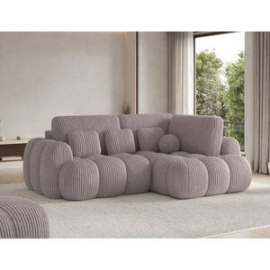 Imagine Coltar extensibil dreapta 3 locuri ELTAP, Cozion, 267x165x105 cm, lemn/catifea din poliester, gri