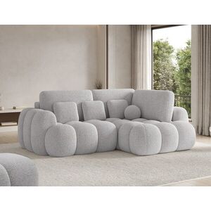 Imagine Coltar extensibil dreapta 3 locuri ELTAP, Cozion, 267x165x105 cm, lemn/tesatura chenille, gri deschis