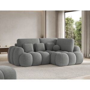 Imagine Coltar extensibil dreapta 3 locuri ELTAP, Cozion, 267x165x105 cm, lemn/tesatura boucle, gri inchis