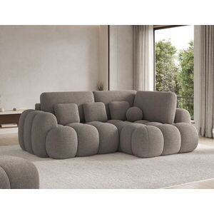 Imagine Coltar extensibil dreapta 3 locuri ELTAP, Cozion, 267x165x105 cm, lemn/tesatura boucle, maro