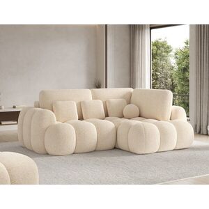 Imagine Coltar extensibil dreapta 3 locuri ELTAP, Cozion, 267x165x105 cm, lemn/tesatura chenille, bej deschis