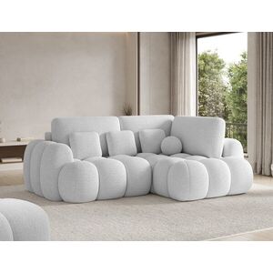 Imagine Coltar extensibil dreapta 3 locuri ELTAP, Cozion, 267x165x105 cm, lemn/tesatura boucle, alb