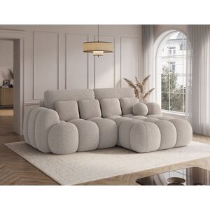 Imagine Coltar extensibil dreapta 4 locuri ELTAP, Covelion, 260x167x105 cm, lemn/tesatura boucle, bej inchis