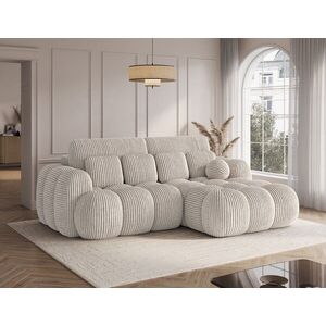 Imagine Coltar extensibil dreapta 4 locuri ELTAP, Covelion, 260x167x105 cm, lemn/catifea din poliester, alb murdar