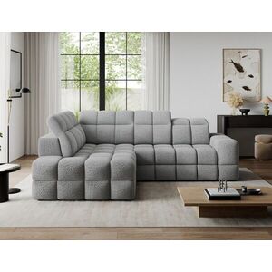Imagine Coltar extensibil stanga 3 locuri ELTAP, Bronon, 296x200x109 cm, lemn/tesatura boucle, gri deschis