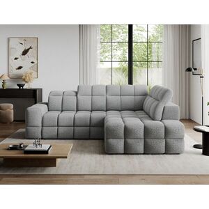Imagine Coltar extensibil dreapta 3 locuri ELTAP, Bronon, 296x200x109 cm, lemn/tesatura boucle, gri deschis