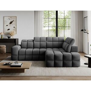 Imagine Coltar extensibil dreapta 3 locuri ELTAP, Bronon, 296x200x109 cm, lemn/tesatura boucle, gri inchis